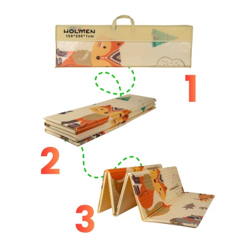 Holmen Oyun Matı Minik Hayvanlar Soft Katlanabilir 150*200 cm